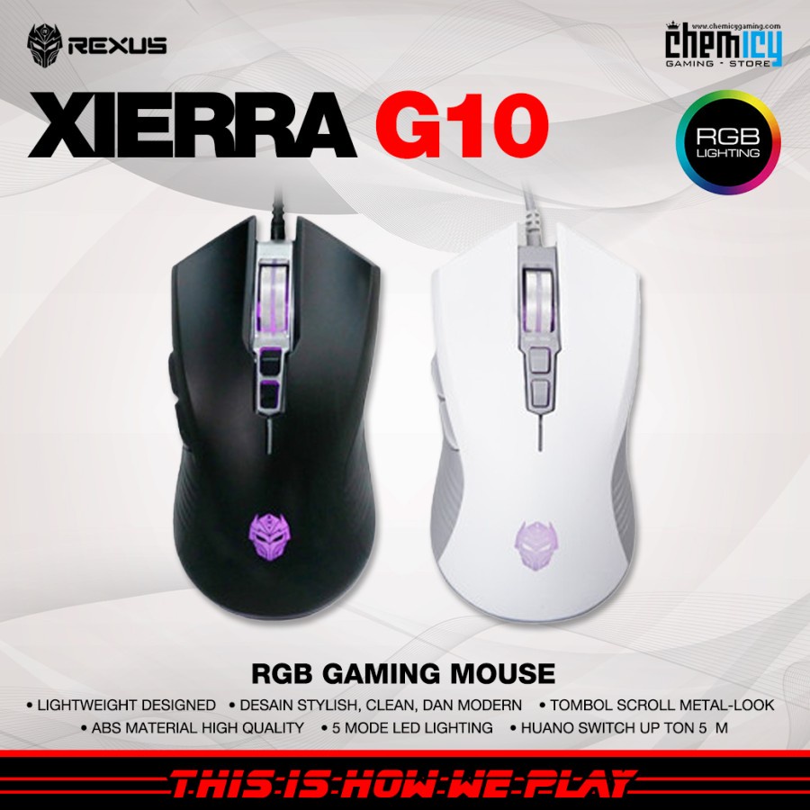 Rexus Xierra G10 / G-10 Wired Gaming Mouse