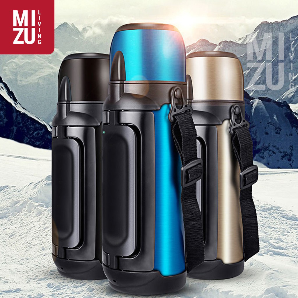 MIZU EXPEDITION 1500ml 2000ml Vacuum Thermos Bottle TAHAN 48 JAM Termos Botol Air Panas Air Es-2