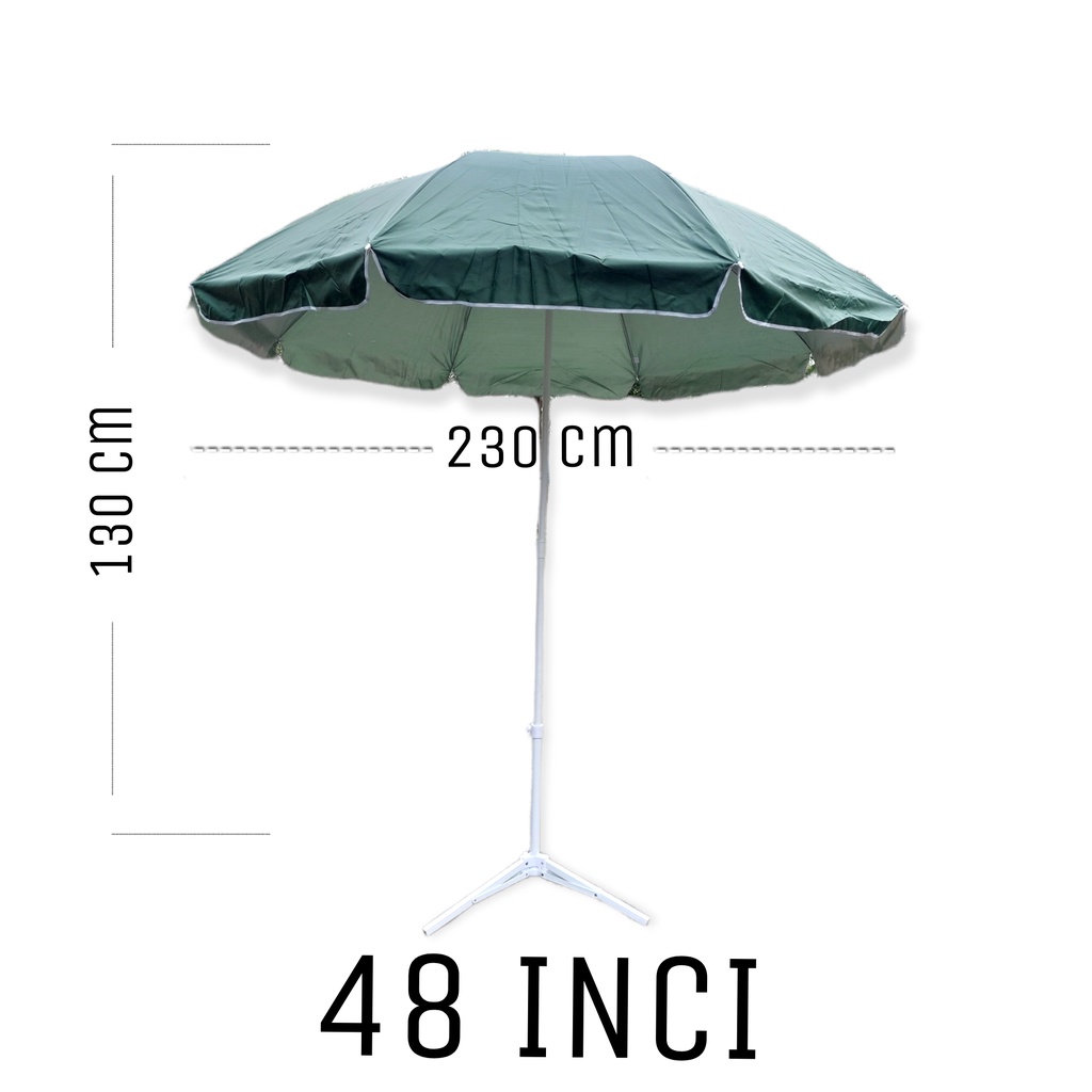 [NEW] Payung Pantai Payung Tenda 48 inch Payung Cafe Payung Jualan Rangka Fiber Kuat