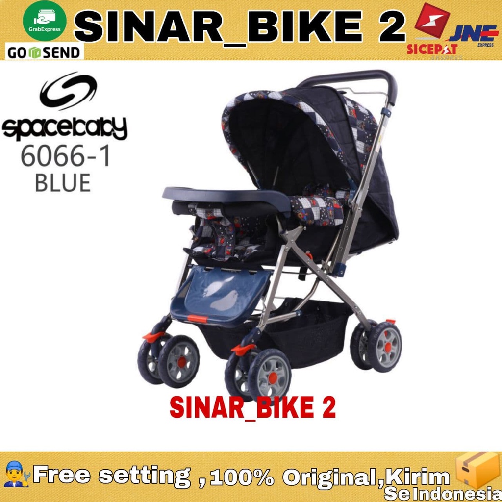 Spacebaby Stroller 6066-1 Classics Kereta Dorong Bayi Bisa Hadap Dua Arah