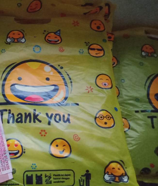 Kantong Kresek Olshop/kresek Motif/kresek Smile/kresek Olshop Tanggung Tipis 30x40 Cm Termurah