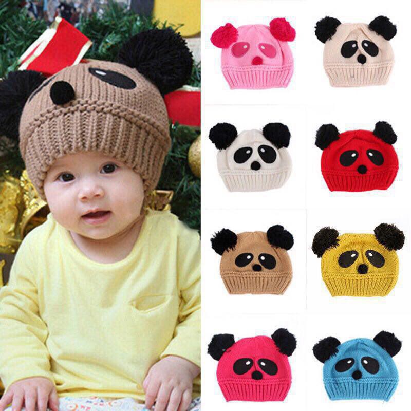 LID8029 - Cute Baby Panda Knitted Crochet Beanie Hats