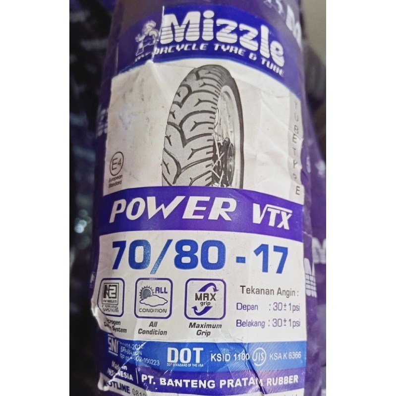 Ban Motor Mizzle Power VTX 70/80 Ring 17, Tube Type