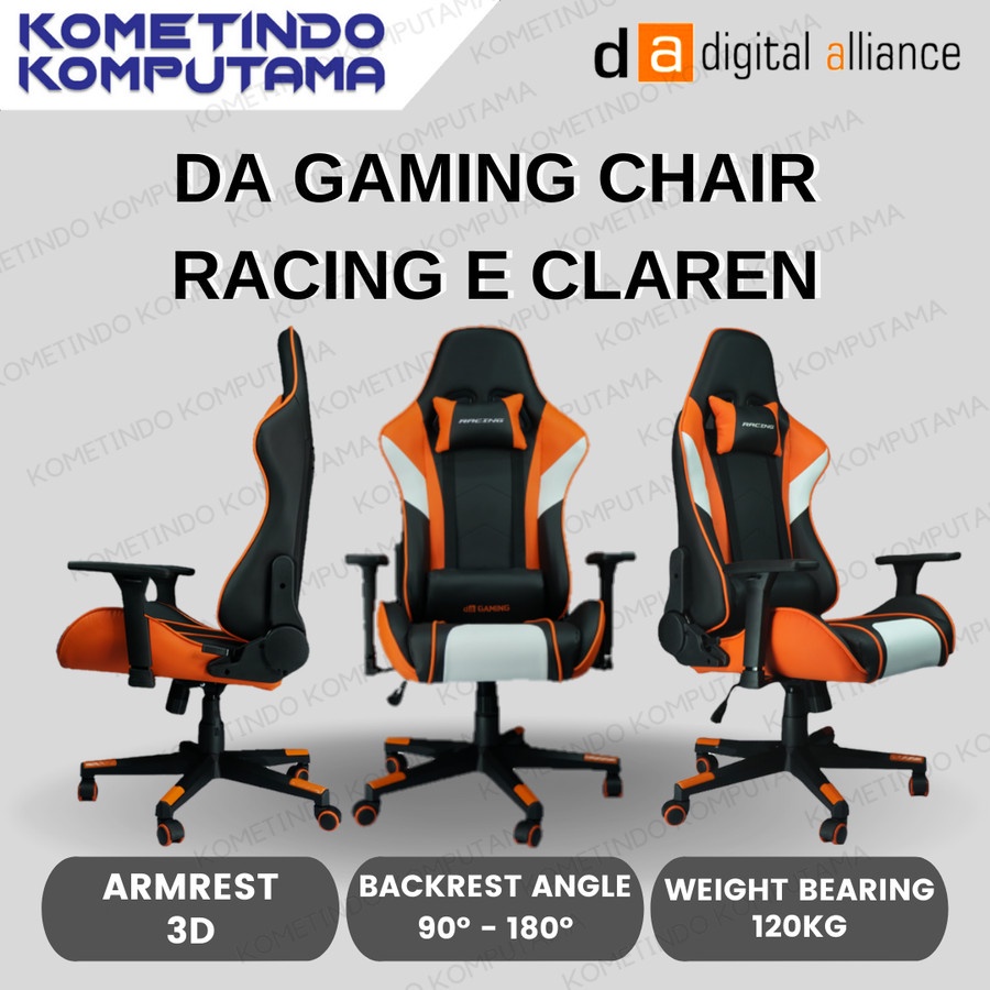 DA GAMING CHAIR RACING E CLAREN / KURSI GAMING / KURSI GAME