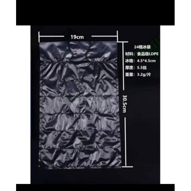 kantong es batu plastik cube isi 10 disposable