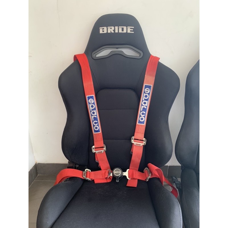 Preloved 2 Jok mobil Racing Bride Ergo (Kanan Kiri) hitam - FREE 1 unit Seatbelt Sparco