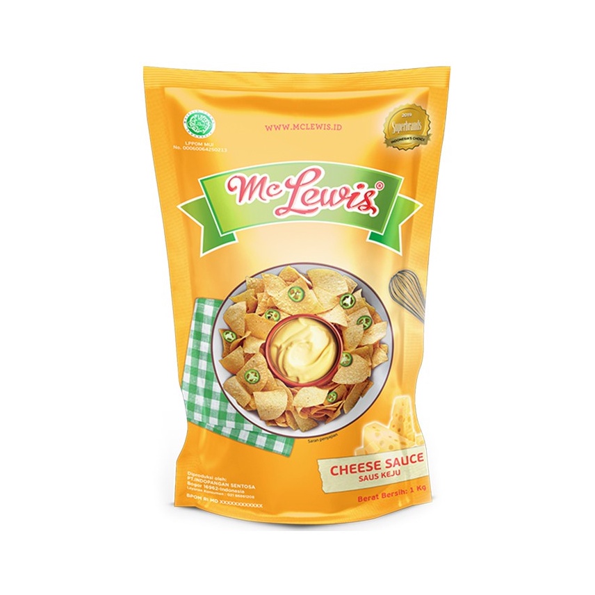 

Mc Lewis Saos KEJU 1 KG (BESAR) / Mc Lewis Cheese Sauce / Saus Keju
