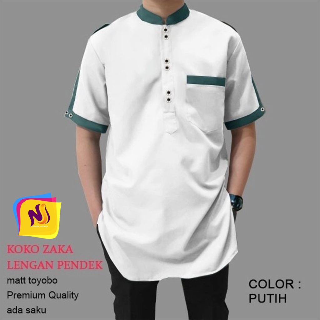 NANALIS-OLSHOP KOKO ZAKA LENGAN PENDEK Baju Koko Qurta Pria Terbaru, Termurah &amp; Terlaris