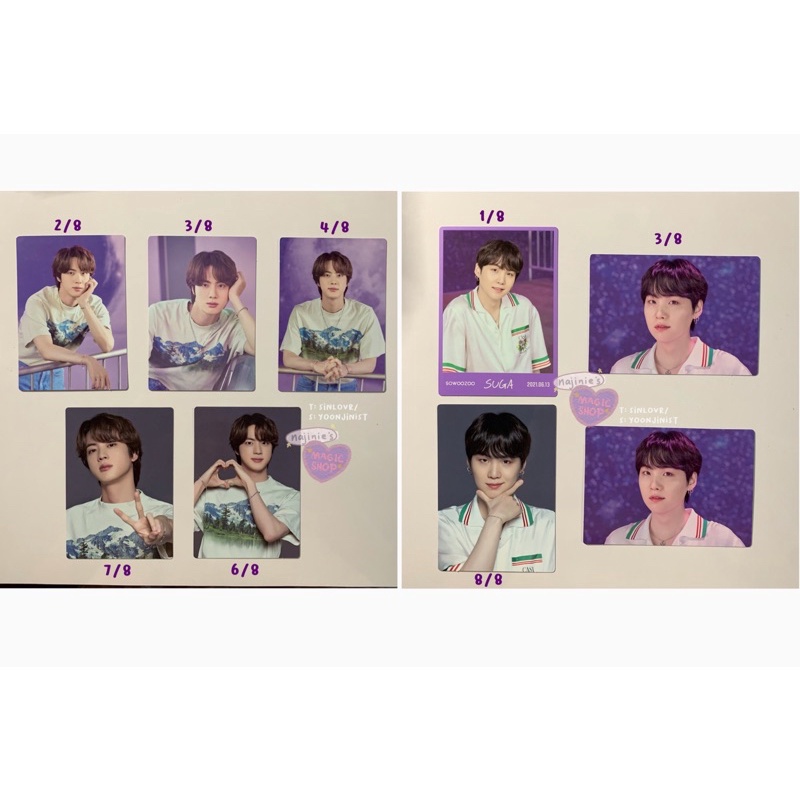 [READY] BTS Sowoozoo Mini PC Seokjin Yoongi Jin Suga WTT Photocard SWZ