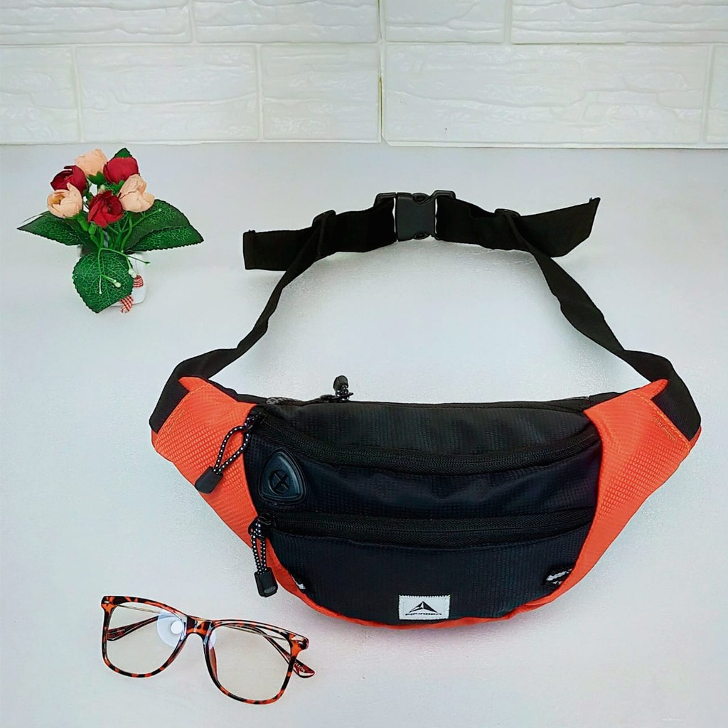 TAS PINGGANG SLEMPANG WAISTBAG parasut PRIA/WANITA AL-017