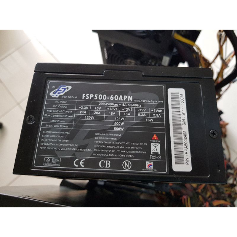 PSU power supply FSP 500watt