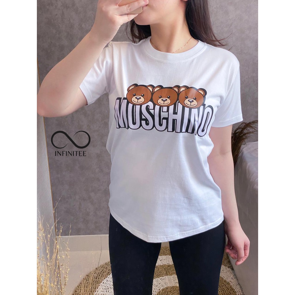 Atasan Wanita Lengan Pendek Kaos Motif Lucu Baju Cewek Bahan Cotton Combed 30s