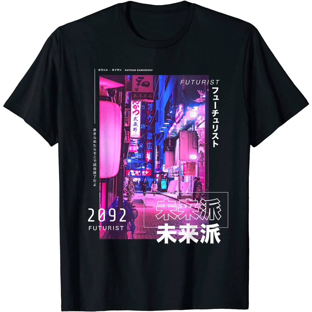 KAOS Japanese Street Cyberpunk Tokyo Streetwear Aesthetic Graphic T-Shirt