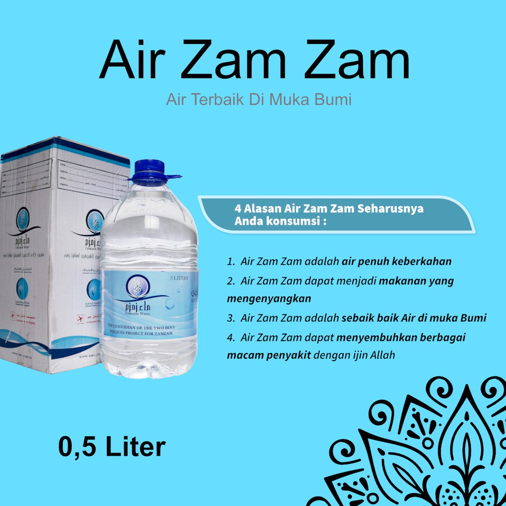 Air Zam Zam 5 Liter Asli Air Zamzam Original Dari Mekkah Minuman Kesehatan Bermanfaat Bagi Tubuh Shopee Indonesia