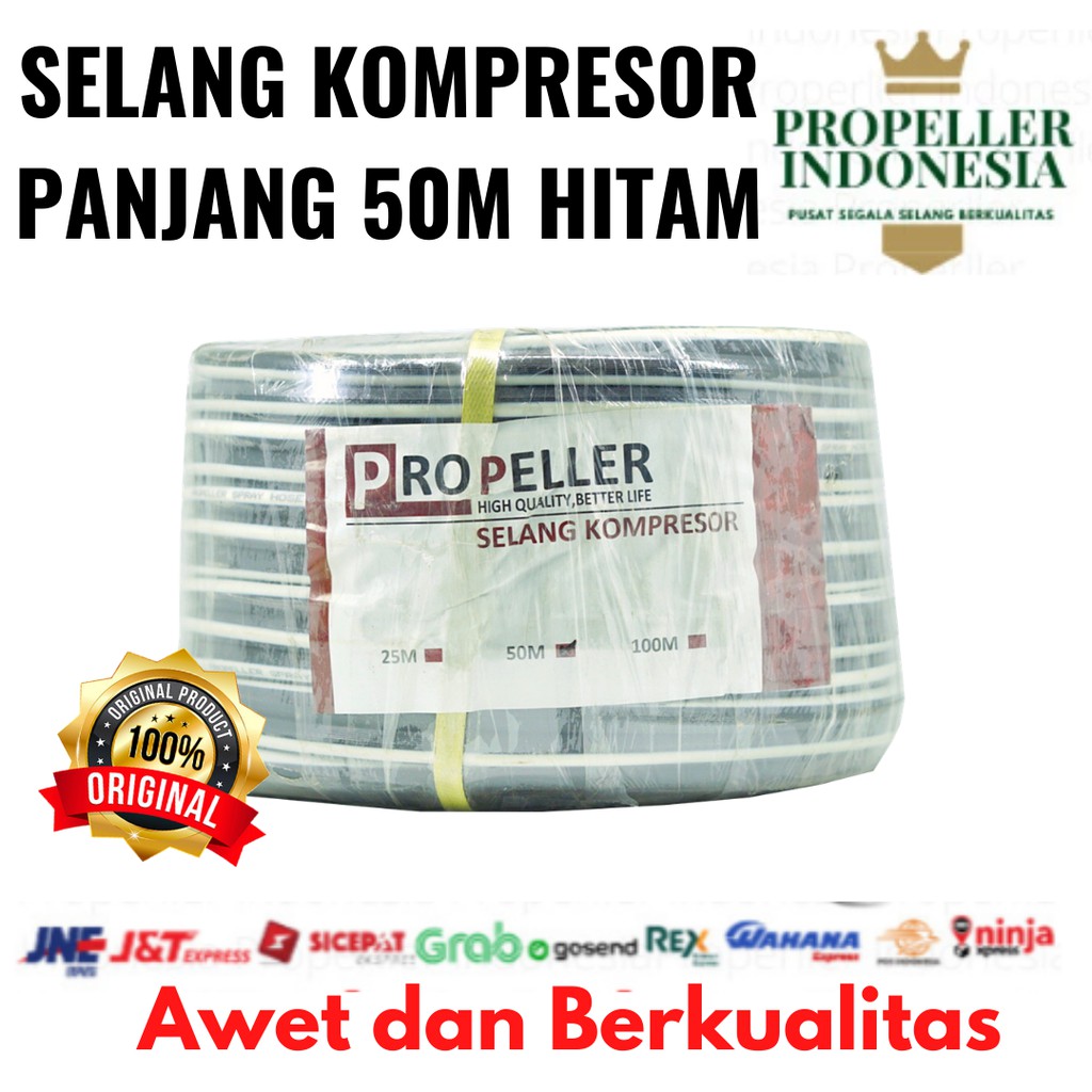 Selang Paket Kompresor Hitam 50M hose Selang Kompresor Angin Selang Kompresor Angin