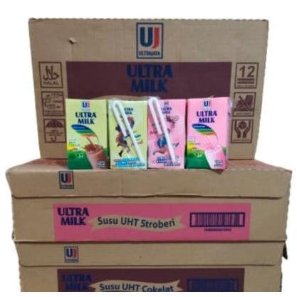 

BAYAR DITEMPAT Susu Ultra milk UHT 125 ml Cokelat Stroberi per dus 40pcs 125ml - stroberi