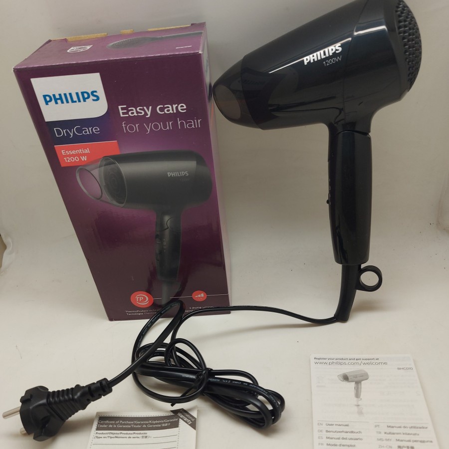 HAIR DRYER PHILIPS BHC010 DRYCARE ESSENTIAL 1200 W HAIRDRYER TRAVEL