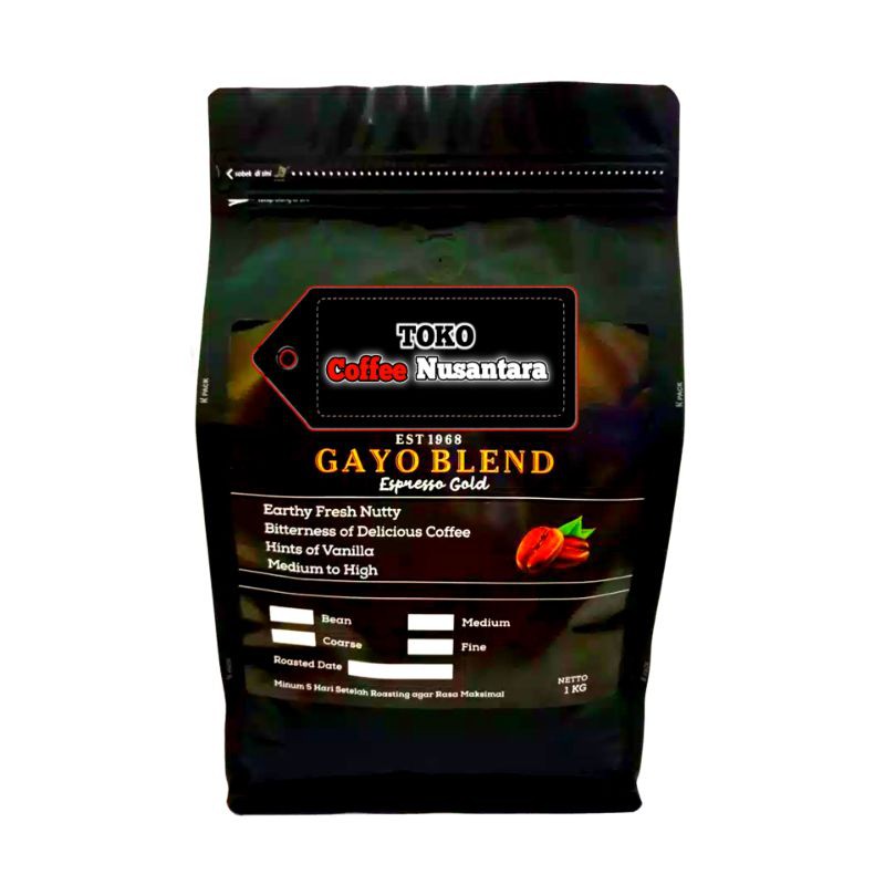 

KOPI ESPRESSO GOLD 1 KG ACEH GAYO BLEND - PREMIUM COFFEE BIJI DAN BUBUK
