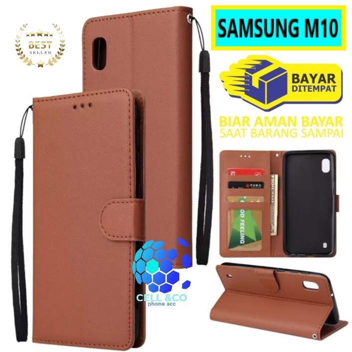 Flip cover SAMSUNG M10 Flip case buka tutup kesing hp casing flip case leather wallet