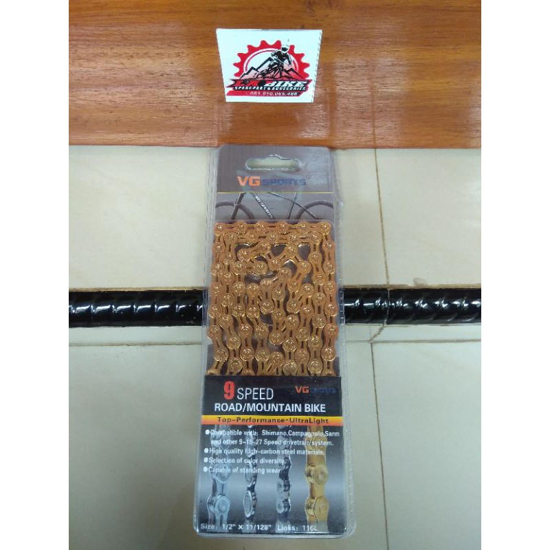 RANTAI VG SPORTS 9 SPEED GOLD   RANTAI 9 SPEED GOLD