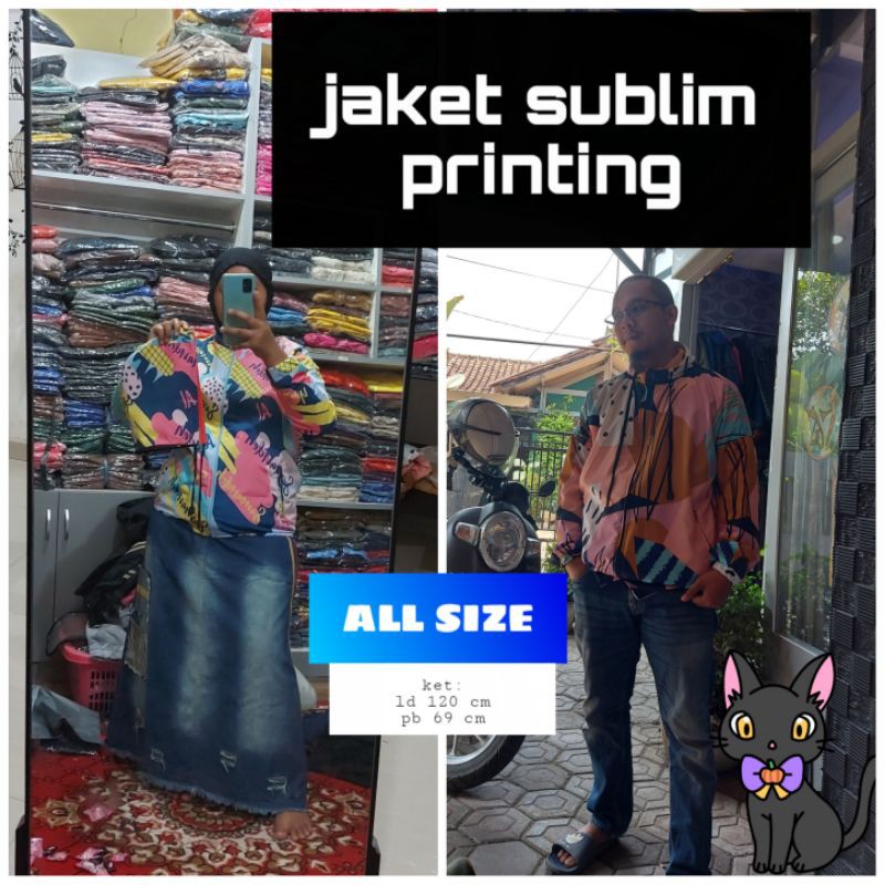 PROMO Jaket sublim printing/jaket outdor/JAKET JUMBO ld 120 cm/UNISEX/jaket running/jaket sepeda