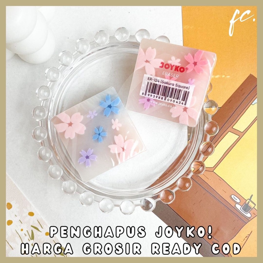 

Set 4 / 8 / 12 Pcs / 1 Lusin Penghapus JOYKO ORIGINAL CHERRY BLOSSOM BUNGA SAKURA FLOWER EDITION ER-124 / Eraser Pastel Floral Pink Pastel Karet Lucu Harga Grosir Ready COD