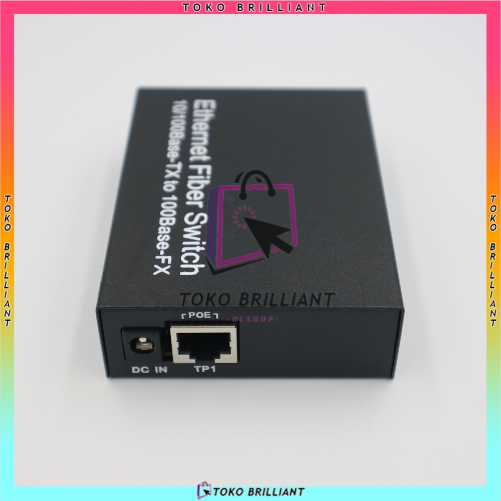 [BISA COD] POE MEDIA CONVERTER 10/100 20KM SC - Konverter Saja / Fullset 2F1E - CM2F1E - Media Konverter Fiber Optik