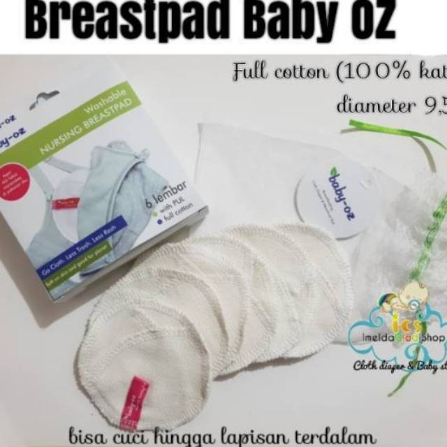Breastpad baby oz penyerap ASI bisa cuci ulang (washable)