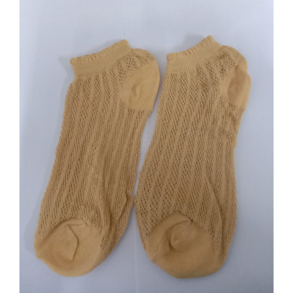⭐Gogoland⭐ Kaos Kaki Ankle Cute Kaos Kaki Pendek Polos dan Motif Semata Kaki Import Murah Motif Polos R108 R568 KK006-MOTIF 3 KUNING