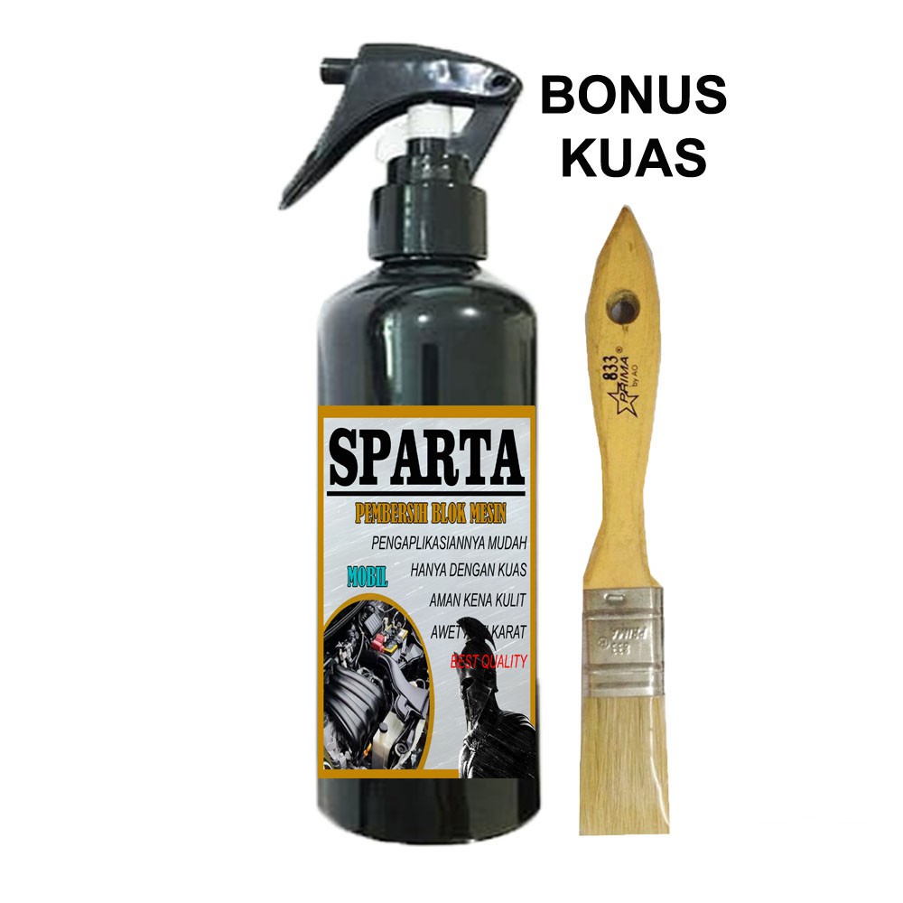 SPARTA Pembersih BLOK MESIN MOBIL - Botol SPRAY - Penghilang Karat - AMPUH + BONUS KUAS