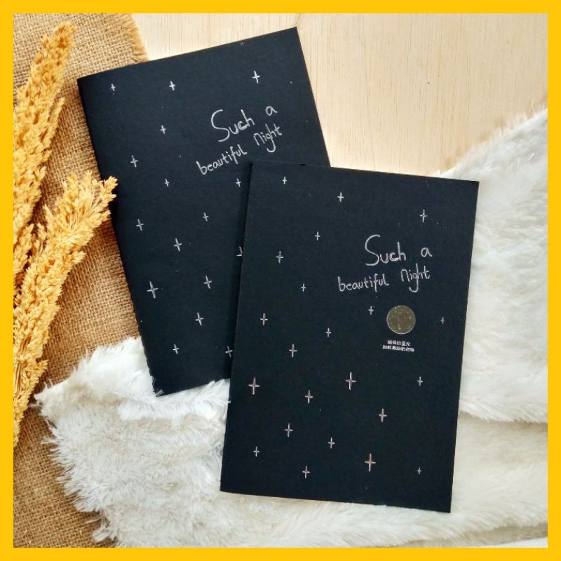 

A6/A5/B5 Buku tulis kertas craft hitam tebal buku hitam black notebook journal