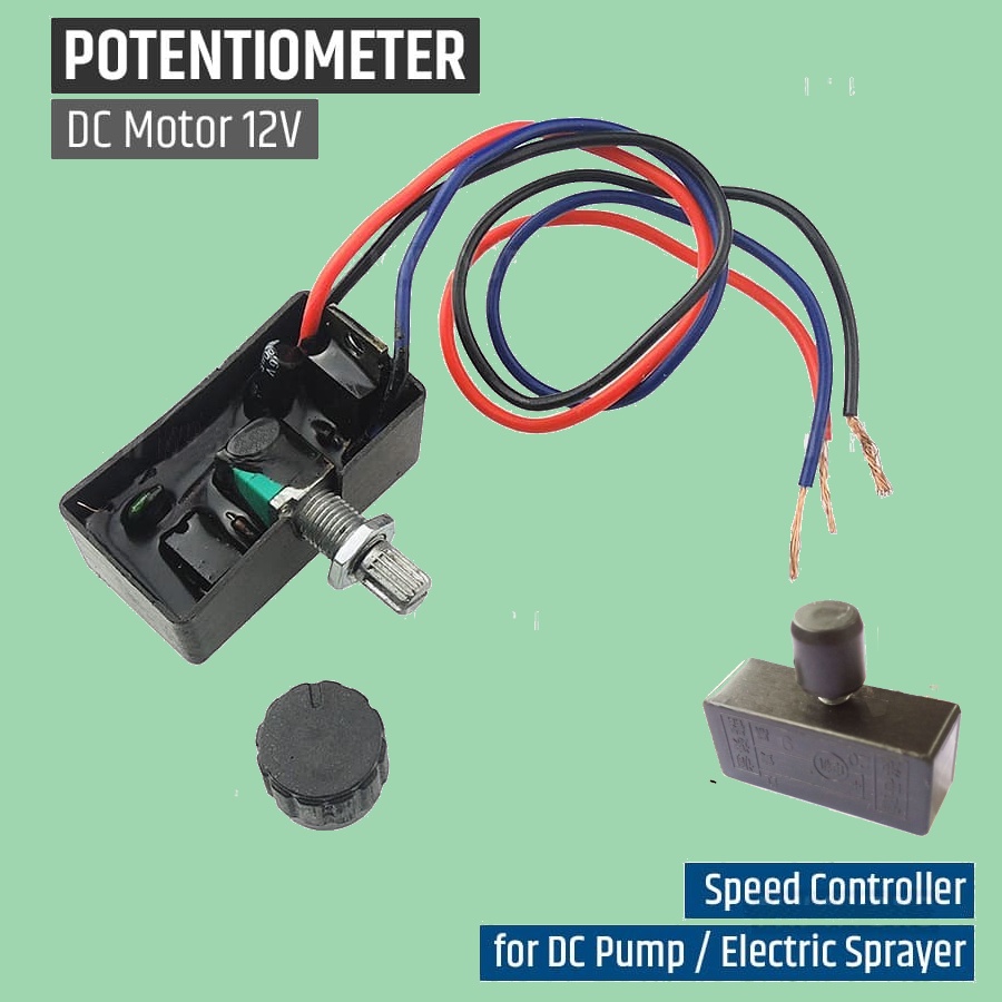 Potensio Pompa Air DC 12V, Speed Controller DC Pump / Electric Sprayer dinamo pump