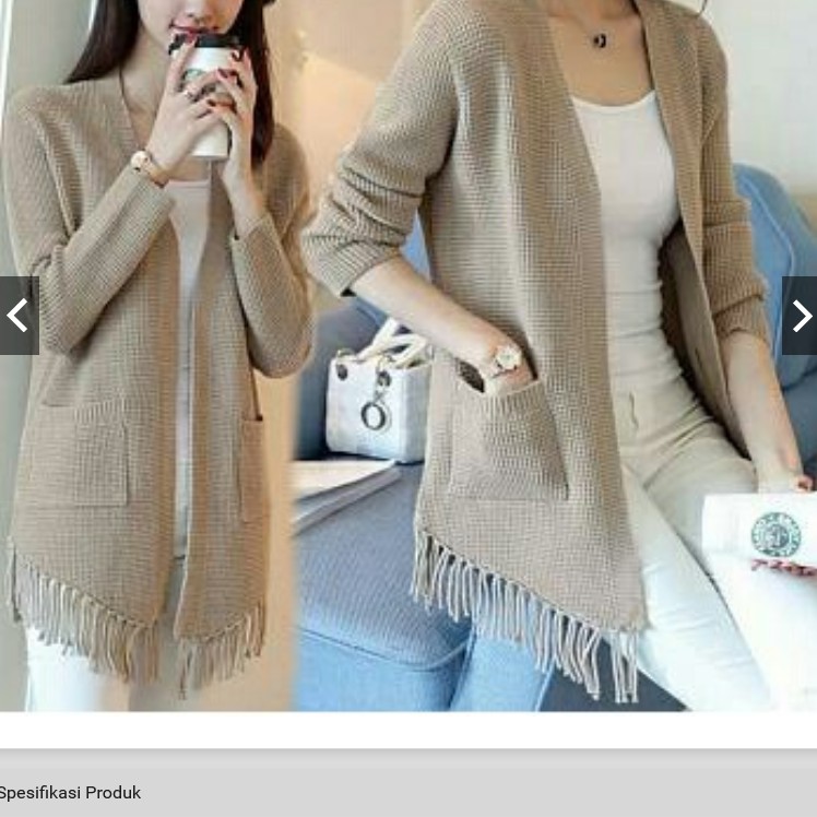 Kardigan Cardi Rumbai Polos Outer