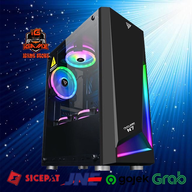 LENGKAP PC Gaming RYZEN 3 3200G/Radeon VEGA 8/Monitor 24&quot; 75Hz NAMPOL GAN