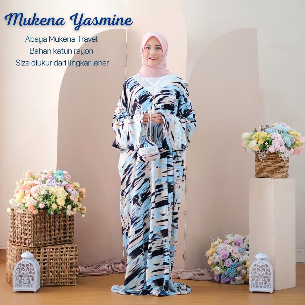 Best Seller Mukena Abaya Travel - Mukena Abaya Yasmine - Bahan Katun Rayon Premium - Nyaman Dipakai