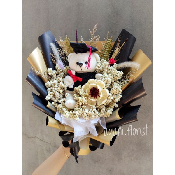 Buket bunga Edelweis | Bunga Kering | Bunga Wisuda | Edelweis