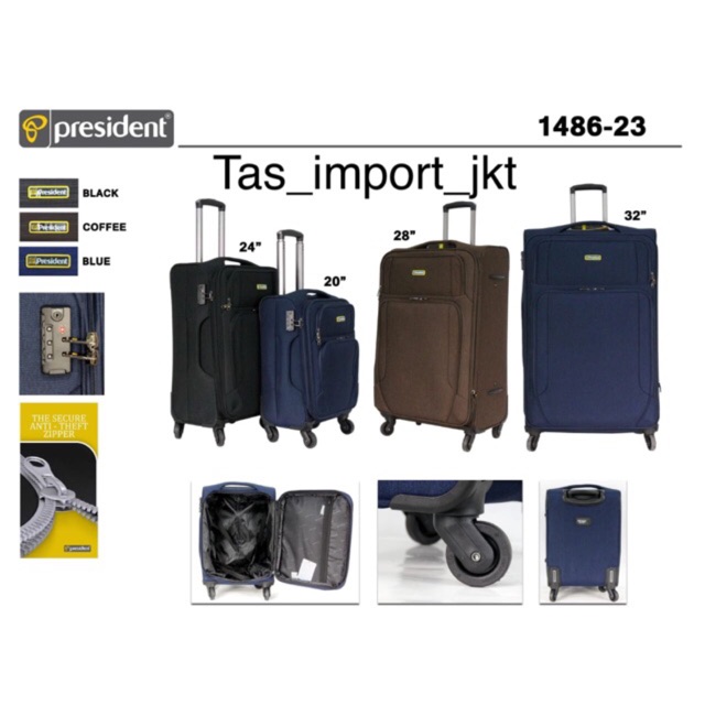 Koper President Bahan Kain Kanvas (1486) ORI - 20&quot; / 24&quot;