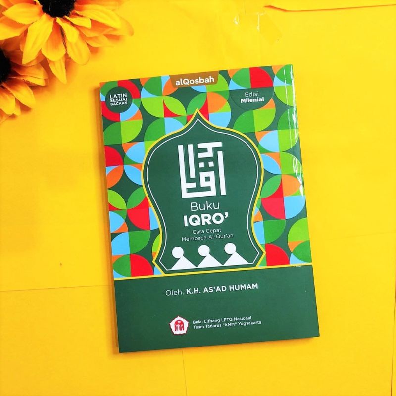 Buku IQRO MILENIAL Disertai Latin Cara Cepat Membaca Alquran Full Color Warna - Al Qosbah