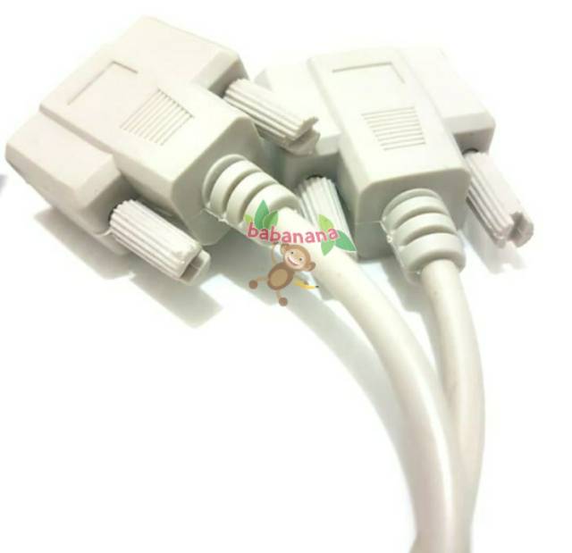 Kabel Cabang splitter vga 15 pin 1 to 2 male female monitor lcd tv