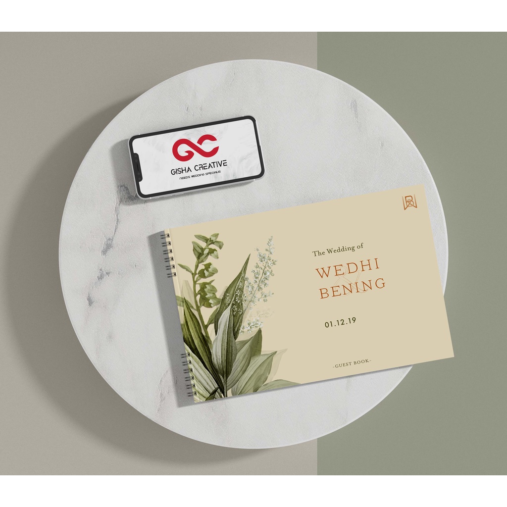 BUKU TAMU PERNIKAHAN HARD COVER & SOFT COVER DESIGN CUSTOM JILID SPIRAL MURAH DEPOK