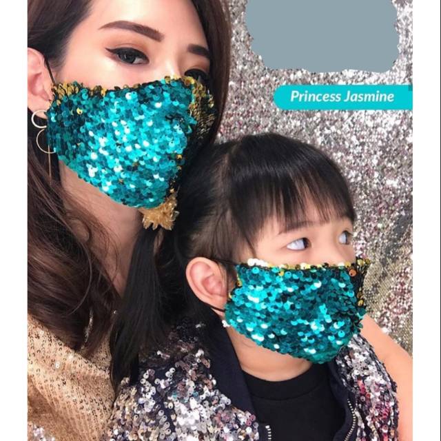 Masker Sequin / Masker Payet Sequin Termurah / Masker Hollywood / Masker Cantik