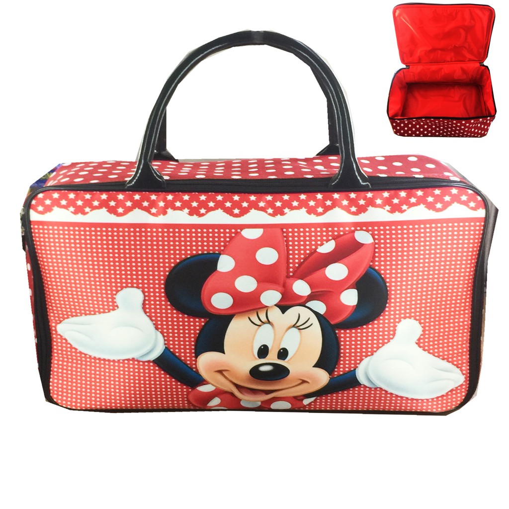 PROMO TERMURAH + FREE ONGKIR !!! Tas Travel Kanvas PINKMIKI MOUSE kotak