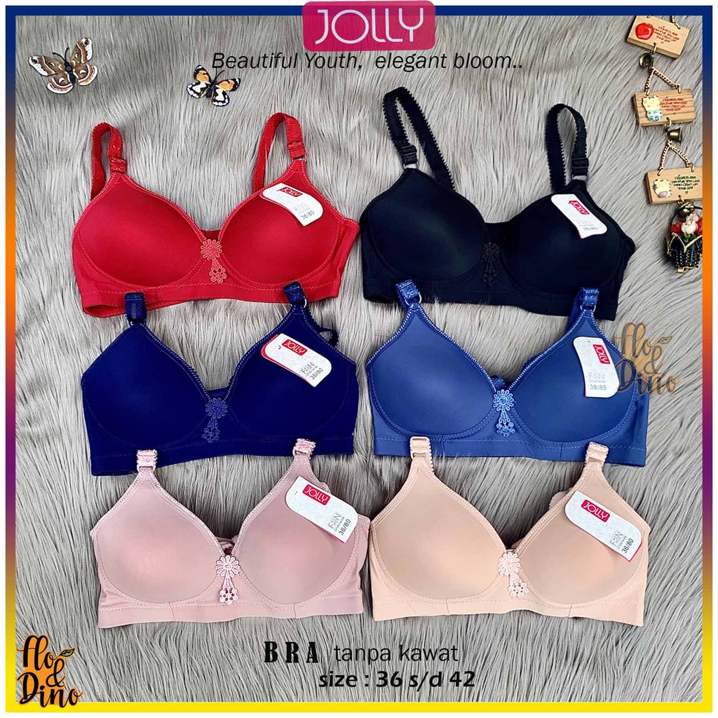 Bra model polos tanpa kawat Import | BH Wanita Jolly