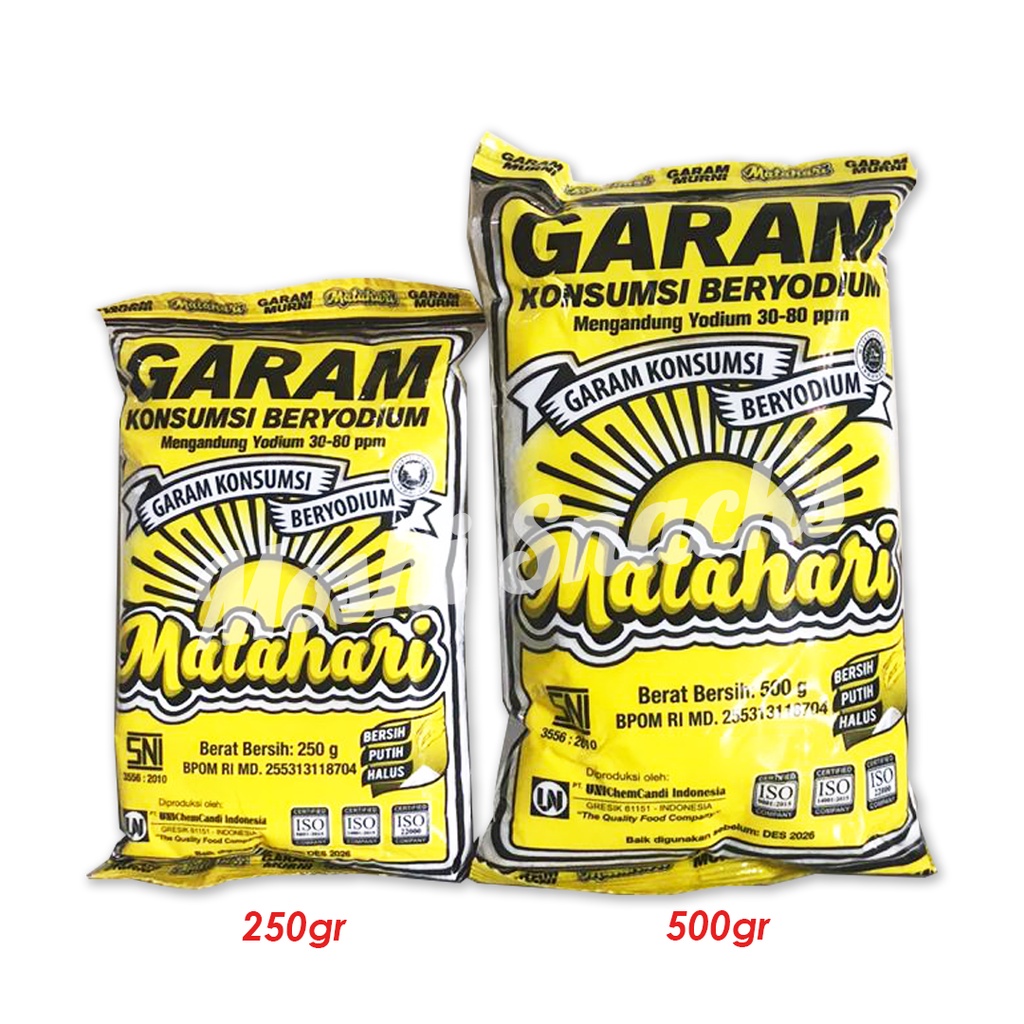 

Garam Matahari Beryodium Grosir per Bal 10kg / Garem Dapur Matahari / Sodium Salt / Garam Masak
