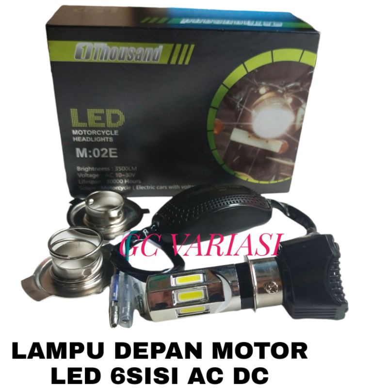 1THOUSAND LAMPU DEPAN LED MOTOR 6SISI AC DC/LAMPU UTAMA LED MOTOR 6SISI AC DC/LAMPU MOTOR LED 6SISI 