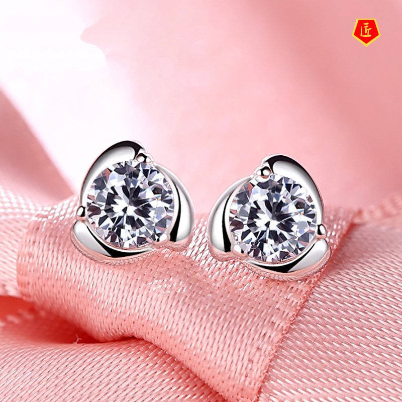 [Ready Stock]Silver Stud Earrings Temperament Personality