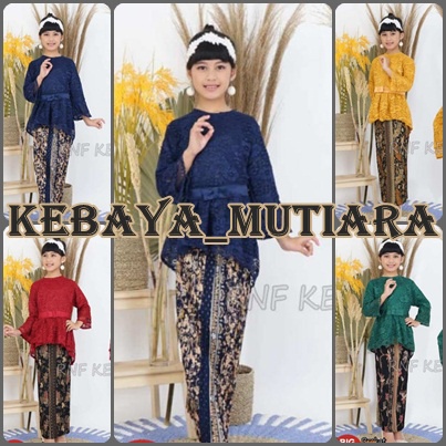 Kebaya kebaya Aurora brukat - Kebaya Anak Perempuan - Baju kebaya Anak Perempuan - kebaya anak umur 