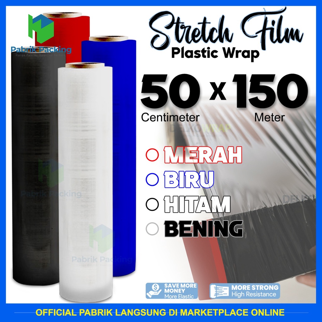 Jual PLASTIK WRAP STRETCH FILM WARNA / WRAP / WRAPPING BARANG MURAH 50 ...