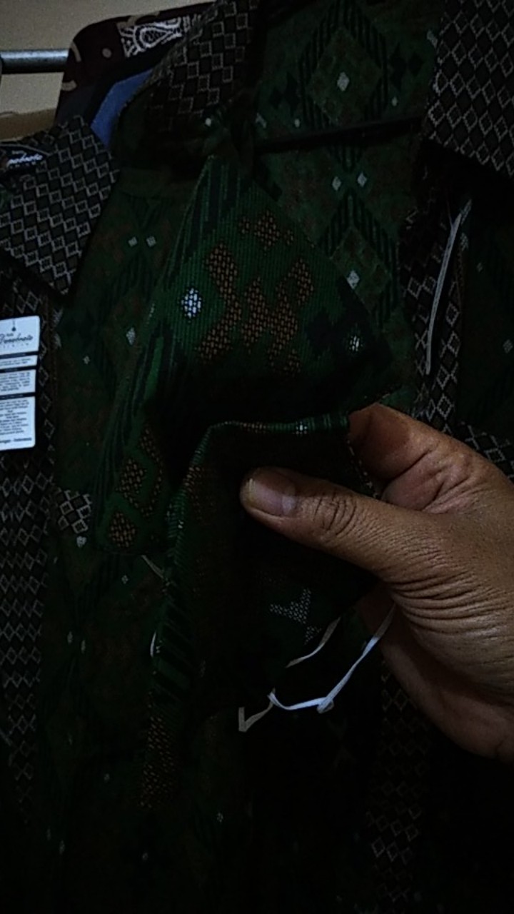 Danabrata Songket Batik Hrb026 Kemeja Batik Pria Modern Lengan Panjang M L Xl Xxl Asli Pekalongan