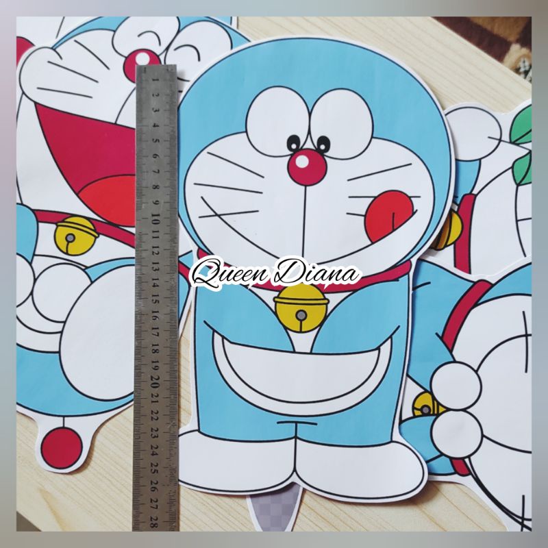 

isi 4 pcs stiker kertas doraemon jumbo sticker acsesoris karaktes doraemon random